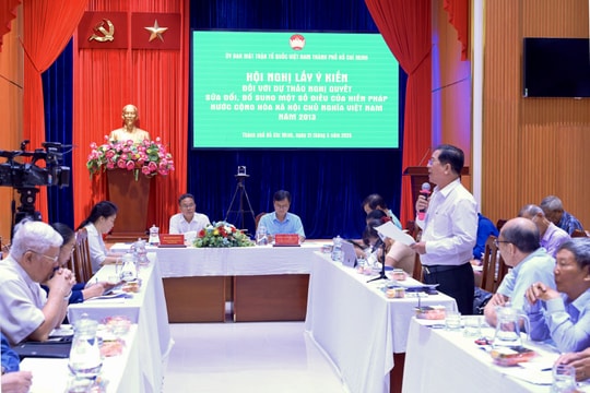 Ủy ban MTTQ Việt Nam TP. Hồ Chí Minh tổ chức lấy ý kiến góp ý sửa đổi Hiến pháp