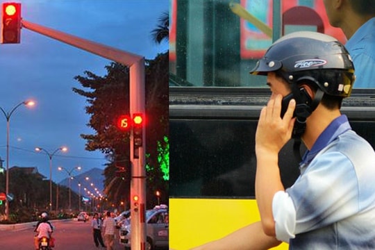 Dừng đèn đỏ có được phép sử dụng điện thoại không?