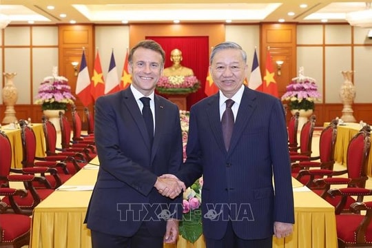 Tổng Bí thư Tô Lâm tiếp Tổng thống Pháp Emmanuel Macron