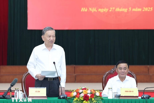 Tổng Bí thư Tô Lâm: Khẩn trương chuẩn bị đại hội đảng bộ các cấp tiến tới Đại hội XIV của Đảng