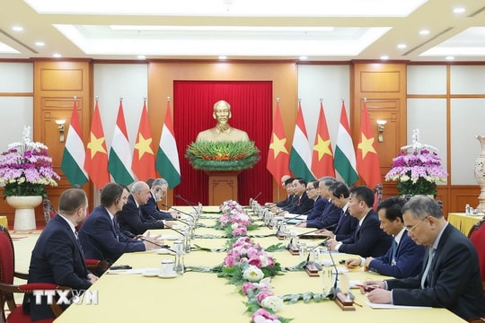 Tổng Bí thư Tô Lâm hội kiến Tổng thống Hungary Sulyok Tamás
