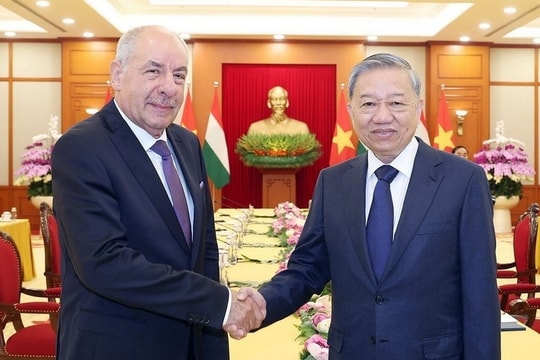 Tổng Bí thư Tô Lâm hội kiến Tổng thống Hungary Sulyok Tamás