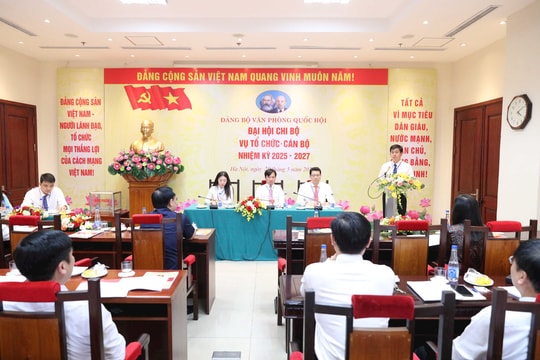 Đại hội Chi bộ Vụ Tổ chức - Cán bộ nhiệm kỳ 2025-2027