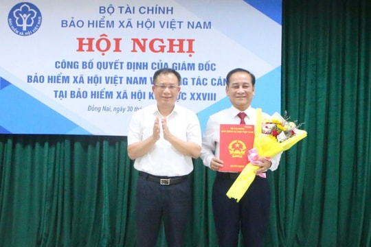 Ông Phạm Minh Thành giữ chức Giám đốc Bảo hiểm xã hội khu vực XXVIII