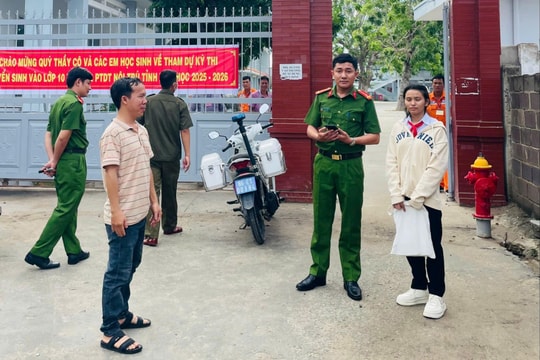 Cán bộ Công an xã kịp thời hỗ trợ thí sinh đi nhầm điểm thi hơn 60km