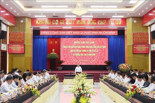 Tổng Bí thư Tô Lâm: Sau hợp nhất, tỉnh Gia Lai (mới) không chỉ lớn về quy mô mà còn mạnh về năng lực cạnh tranh