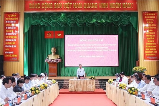 Tổng Bí thư Tô Lâm: Sáp nhập tỉnh phải đi đôi với tư duy quản trị mới