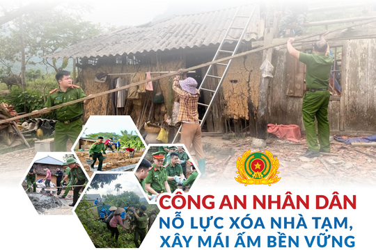 Lực lượng Công an nhân dân quyết tâm hoàn thành các mục tiêu của Chương trình xóa nhà tạm, xóa nhà dột nát