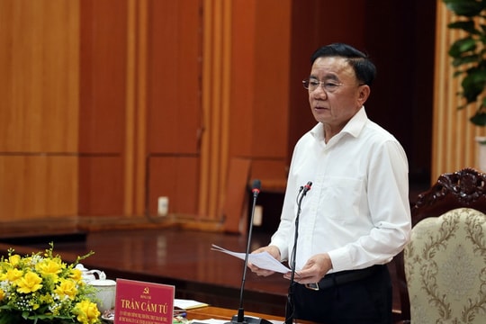 Thường trực Ban Bí thư Trần Cẩm Tú làm việc với Ban Thường vụ Tỉnh ủy Quảng Nam