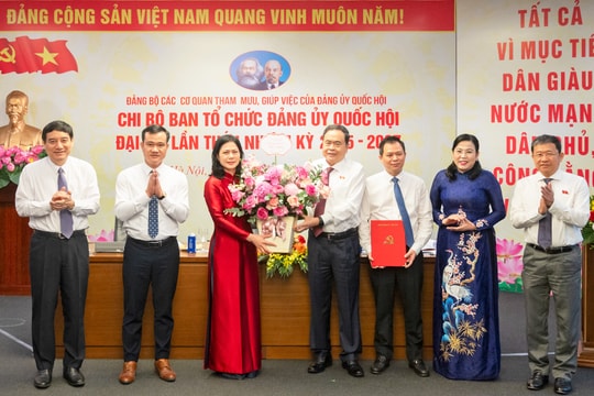 Chủ tịch Quốc hội Trần Thanh Mẫn dự Đại hội Chi bộ Ban Tổ chức Đảng ủy Quốc hội