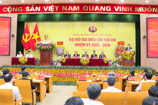 Chủ tịch Quốc hội Trần Thanh Mẫn dự và phát biểu chỉ đạo Đại hội Đảng bộ Kiểm toán Nhà nước