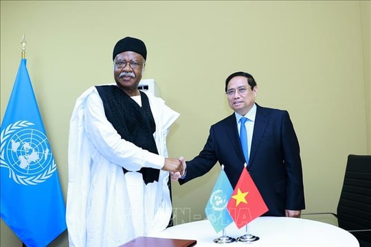 Thủ tướng Phạm Minh Chính gặp Chủ tịch Đại hội đồng Liên Hợp Quốc