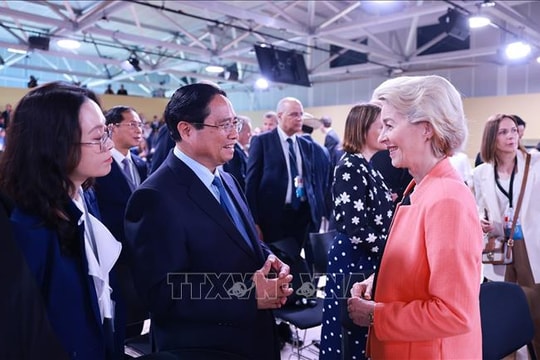 Thủ tướng Phạm Minh Chính gặp các Lãnh đạo Liên minh châu Âu