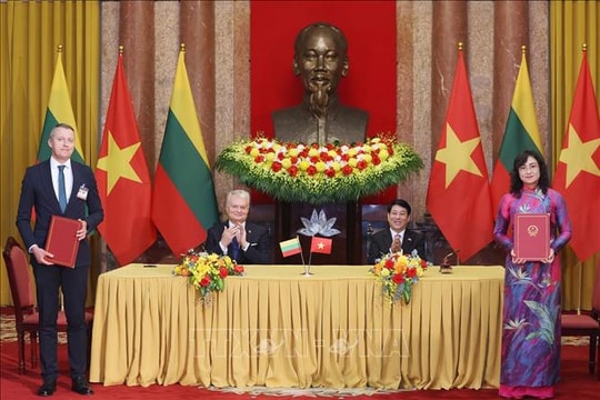 Chủ tịch nước Lương Cường hội đàm với Tổng thống Litva