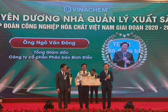 Ông Ngô Văn Đông được vinh danh Nhà lãnh đạo xuất sắc của Tập đoàn Hóa chất Việt Nam giai đoạn 2020-2025