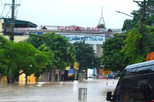 Thái Nguyên: Mưa lớn gây ngập úng trên diện rộng