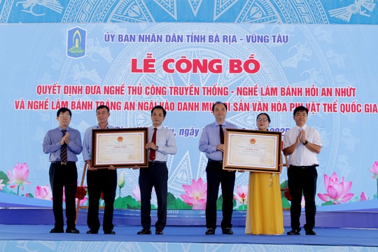 Thêm 2 nghề truyền thống tại Bà Rịa – Vũng Tàu được công nhận di sản quốc gia