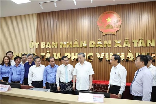 Tổng Bí thư Tô Lâm khảo sát thực tế mô hình tổ chức chính quyền địa phương 2 cấp tại TP Hồ Chí Minh