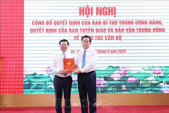 Ông Trần Thanh Lâm giữ chức Phó trưởng Ban Tuyên giáo và Dân vận Trung ương