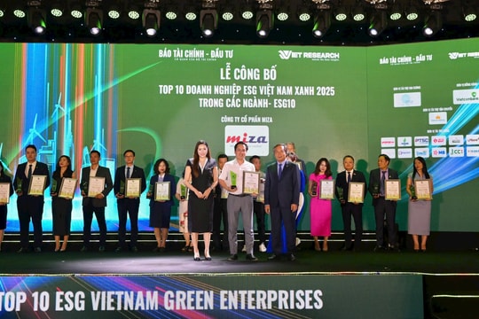 MIZA vào Top 10 ESG Việt Nam xanh 2025 nhờ chiến lược phát triển kinh tế tuần hoàn