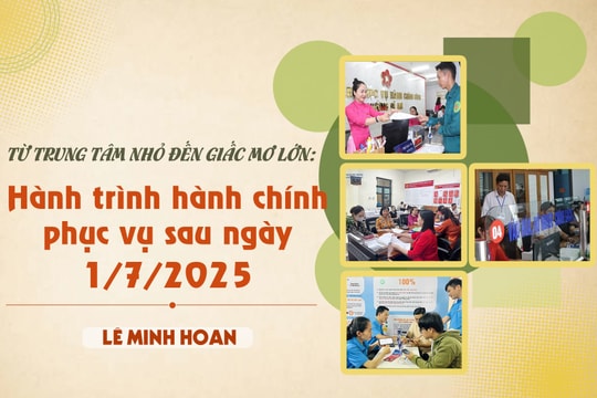 Từ trung tâm nhỏ đến giấc mơ lớn: Hành trình hành chính phục vụ sau ngày 1/7/2025