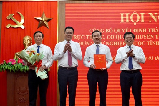 Quảng Trị công bố Quyết định thành lập các Đảng bộ và cơ quan chuyên trách