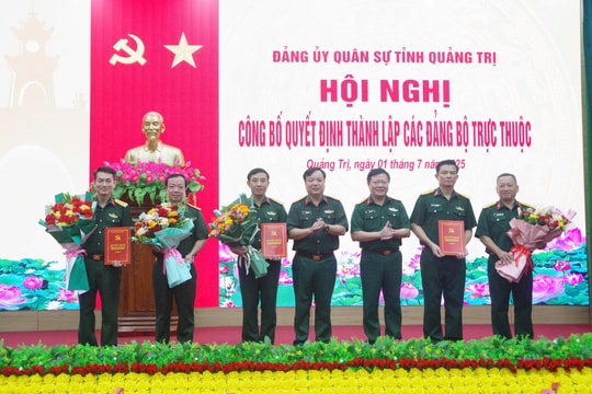 Đảng uỷ Quân sự tỉnh Quảng Trị: Công bố thành lập các đảng bộ trực thuộc và tiến hành hội nghị phiên thứ nhất