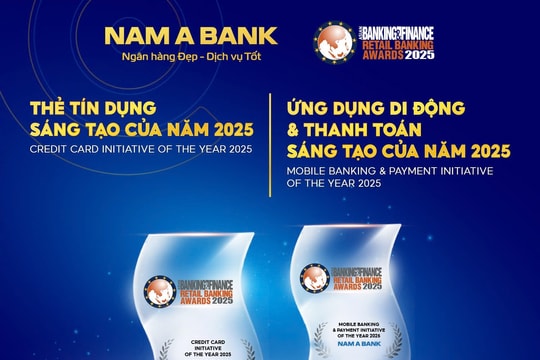Nam A Bank nhận cú đúp giải thưởng quốc tế