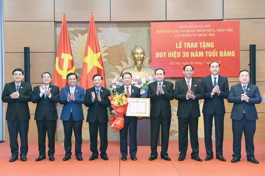 Chủ tịch Quốc hội Trần Thanh Mẫn dự Lễ trao tặng Huy hiệu 30 năm tuổi Đảng
