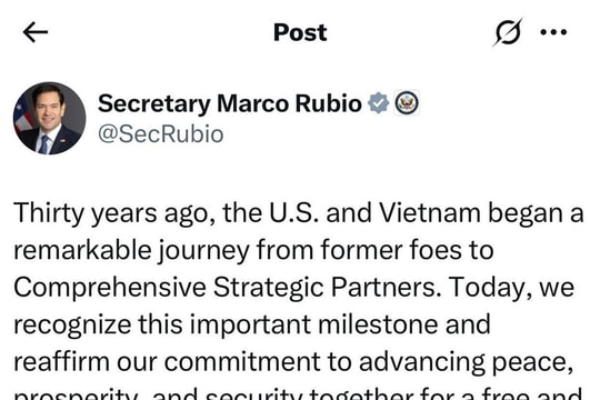 Secretary of State Marco Rubio praises "remarkable journey" in US – Vietnam relations