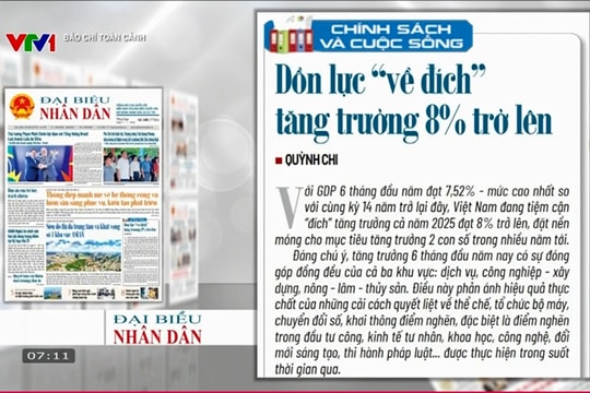 Báo chí toàn cảnh VTV1: Dồn lực "về đích" tăng trưởng 8% trở lên