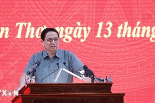 Thủ tướng Phạm Minh Chính làm việc với lãnh đạo các tỉnh, thành phố Đồng bằng sông Cửu Long