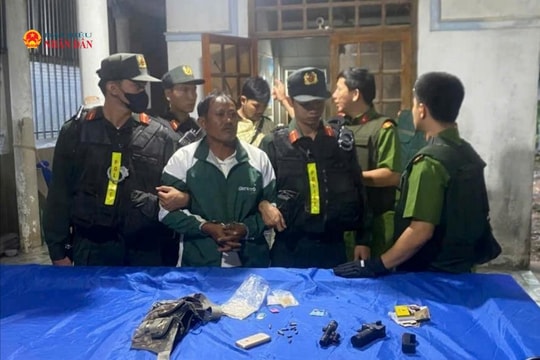 Lâm Đồng: Bắt giữ đối tượng dùng súng tự chế bắn gây thương tích một Trung tá Công an