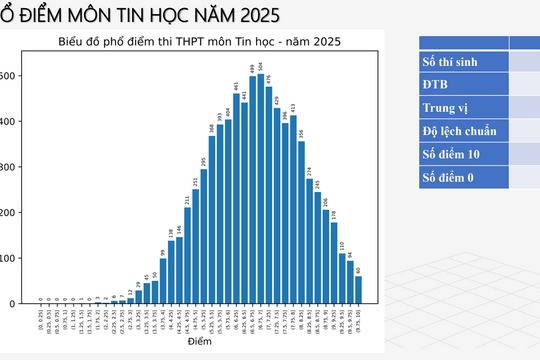 Năm đầu tiên thi tốt nghiệp THPT môn Tin học, cả nước có 60 điểm 10