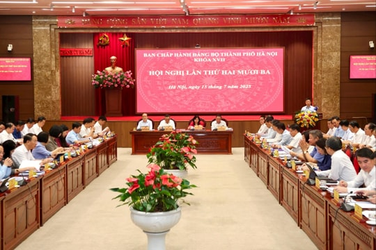 Hội nghị lần thứ 23 Ban Chấp hành Đảng bộ thành phố Hà Nội khóa XVII