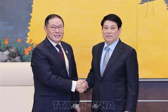 Chủ tịch nước Lương Cường tiếp Chủ tịch Hội đồng Tư vấn kinh doanh APEC 2025