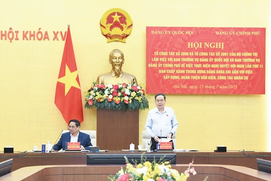 Tổ công tác số 2090 và Tổ công tác số 2091 của Bộ Chính trị làm việc với các Ban Thường vụ Đảng ủy Quốc hội, Chính phủ
