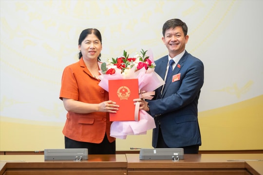 Tổng Thư ký Quốc hội, Chủ nhiệm Văn phòng Quốc hội Lê Quang Tùng trao quyết định nghỉ hưu đối với công chức