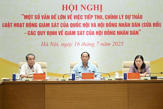 Hội nghị một số vấn đề lớn tiếp thu, chỉnh lý dự thảo Luật Hoạt động giám sát của Quốc hội và HĐND (sửa đổi) – Các quy định về giám sát của HĐND