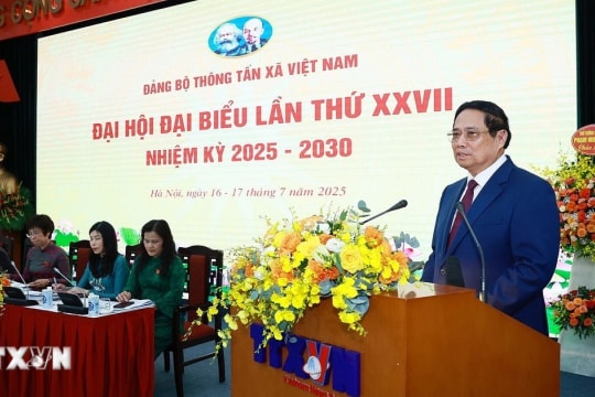 Thủ tướng Phạm Minh Chính dự Đại hội đại biểu Đảng bộ Thông tấn xã Việt Nam lần thứ 27