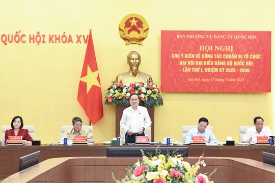 Bí thư Đảng ủy Quốc hội, Chủ tịch Quốc hội Trần Thanh Mẫn chủ trì hội nghị chuẩn bị Đại hội Đảng bộ Quốc hội