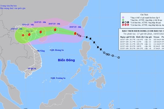 Bão số 3 Wipha tăng cấp gây mưa lớn tại Bắc Bộ và Bắc Trung Bộ