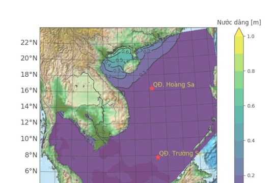 Bão số 3 Wipha: Nước vùng cửa sông ven biển tỉnh Hưng Yên dâng cao vượt mức lịch sử 2,97m