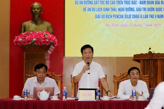 Hà Tĩnh bàn giao tối thiểu 80% mặt bằng cho dự án đường sắt tốc độ cao Bắc - Nam vào cuối năm 2026