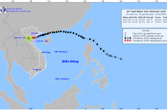 Bão số 3 (Wipha) suy yếu thành áp thấp nhiệt đới