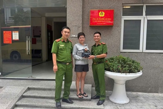Hà Nội: Nhận lại tài sản đánh rơi, người dân viết thư cảm ơn Công an phường Ba Đình