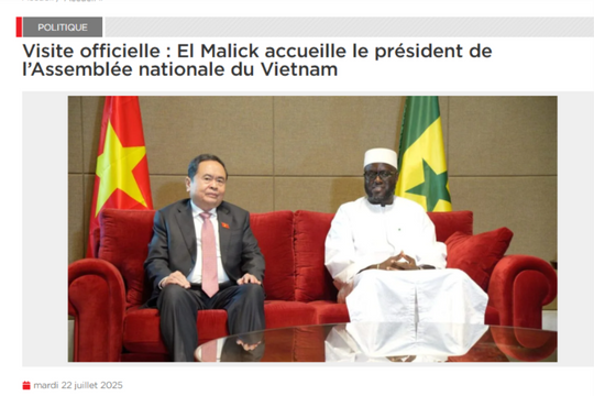 Báo chí Senegal nhấn mạnh ý nghĩa chuyến thăm của Chủ tịch Quốc hội Trần Thanh Mẫn