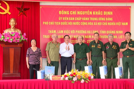 Phó Chủ tịch Quốc hội Nguyễn Khắc Định: Quảng Ninh là điểm sáng trong công tác đền ơn đáp nghĩa