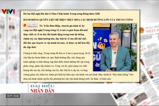 Báo chí toàn cảnh VTV1: Hành động quyết liệt để hiện thực hóa các định hướng lớn của Trung ương