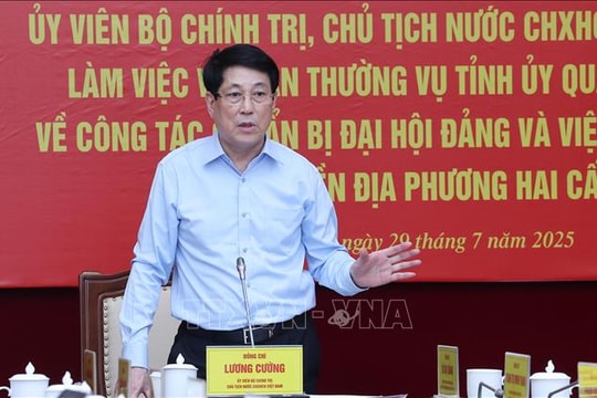 Chủ tịch nước Lương Cường: Quảng Ninh cần kịp thời tháo gỡ khó khăn, vướng mắc khi vận hành bộ máy mới